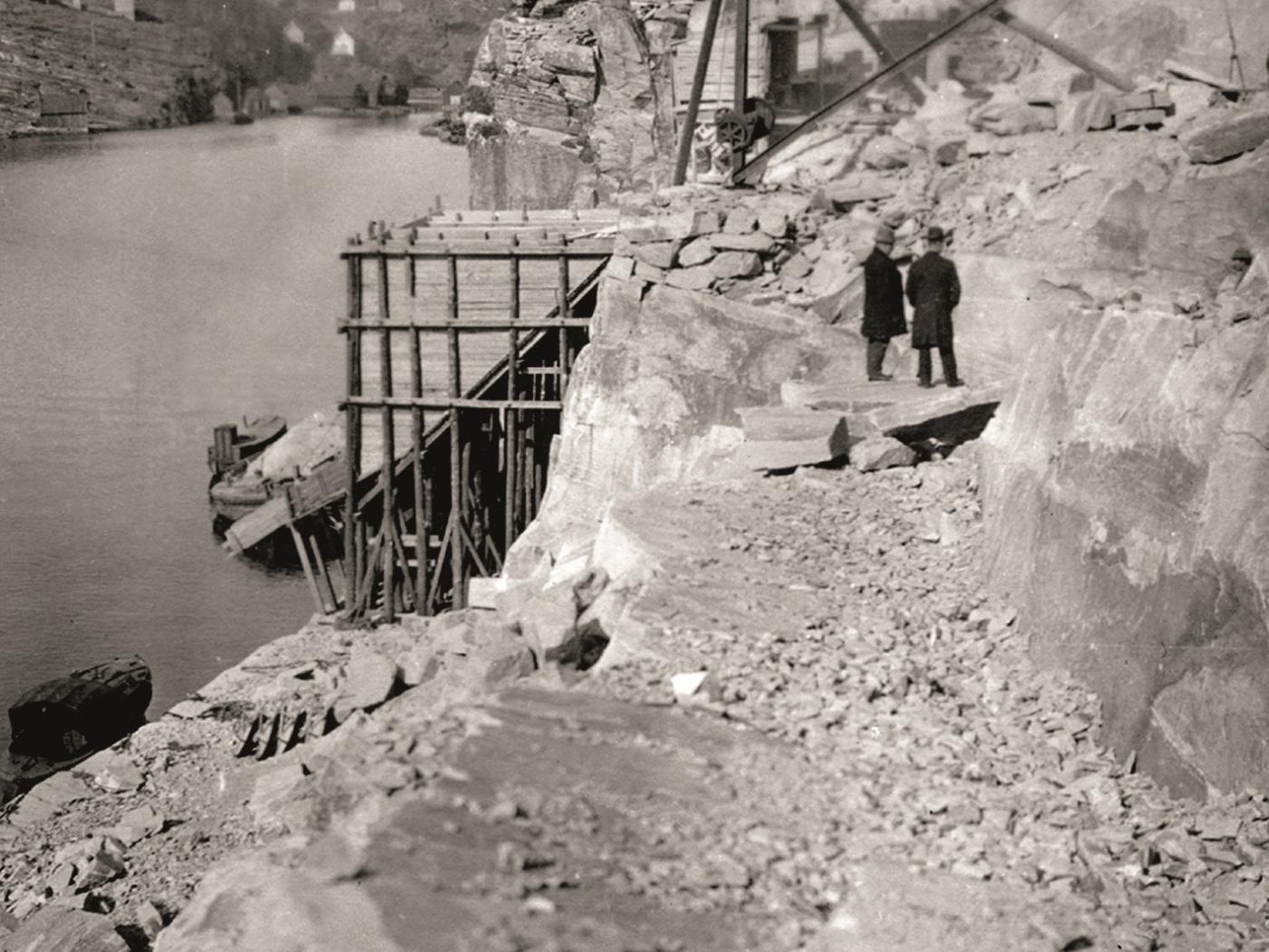 Steinbrotet i Kollevågen, 1922.