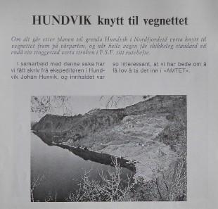 <p>Overskrift, ingress og foto til stykke i Fylkesbaatane sitt meldingsblad, Amtet, 1/1978, i h&oslash;ve slutt p&aring; anl&oslash;p p&aring; stoppestaden Hundvik.</p>