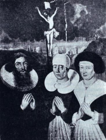 Maleri som viser Iver Erichsen Leganger (1629-1702) og konene hans i 1. og 2. ekteskap, Maria Berthelsdotter Mule (1614-1665) og Anna Pedersdotter Finde (1645-1728). Maleriet omfatta først berre første kona, den andre vart innfeldt seinare. Maleriet hang opphavleg i Hopperstad kyrkje, men kom seinare i privat eige i Oslo.