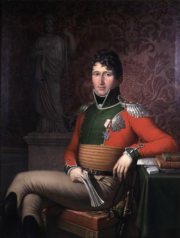 Prins Christian Frederik (1786-1848), dansk tronfølgjar, portrettert av Johan Ludvig Lund i 1813 før han kom til Noreg som statthaldar sommaren same året. Christian Fredrik nekta å godta Kielfreden der Frederik 6. avstod Noreg til kongen av Sverige. Han var Noregs regent frå 16. februar, vart vald til konge i Noreg av riksforsamlinga på Eidsvoll 17. mai og abdiserte 8. oktober.
