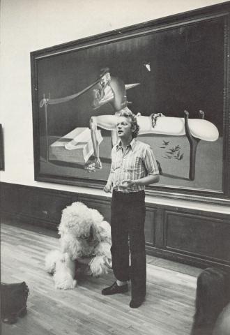 Puddelperformance på Liljevalchs Konsthall i 1975.
