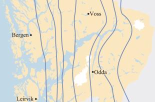 Høyden på skoggrensa i Hordaland