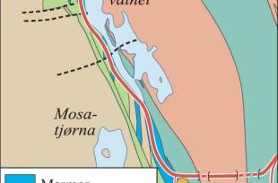 Geologisk kart over Langavatnområdet ved Gullbotnen