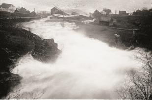 Rekordnedbørdøgnet i november 1940 skapte flaumar i dei fleste større elvar i sentrale delar av fylket